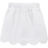 imageNoomelfish Girls Scalloped Uniform Skirts Stretch Cute School Skort with Pockets 512 YearsWhite