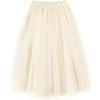 imageNoomlfish Kids Long Tutu Skirts Flower Girl Tulle Party Maxi Skirt 412 YearsIvory Beige