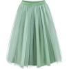 imageNoomlfish Kids Long Tutu Skirts Flower Girl Tulle Party Maxi Skirt 412 YearsSage Green