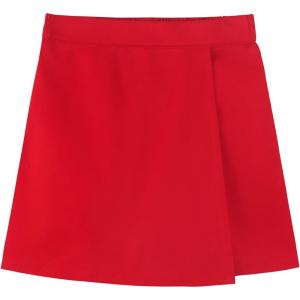imageNoomelfish Girls Wrap Skort Cute School Uniform Skirt Shorts 512 YearsRed
