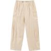 imageNoomelfish Girls Linen Wide Leg Baggy Pants Cute Loose Palazzo Harem Trouser with Pockets 512 YearsKhaki
