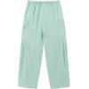 imageNoomelfish Girls Linen Wide Leg Baggy Pants Cute Loose Palazzo Harem Trouser with Pockets 512 YearsLight Green