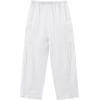 imageNoomelfish Girls Linen Wide Leg Baggy Pants Cute Loose Palazzo Harem Trouser with Pockets 512 YearsWhite