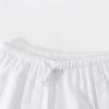 imageNoomelfish Girls Linen Wide Leg Baggy Pants Cute Loose Palazzo Harem Trouser with Pockets 512 YearsWhite