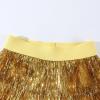 imageNoomelfish Girls Tinsel Fringe Skirt Sparkly Tassel Metallic Party Skirt512 YearsGold