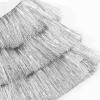 imageNoomelfish Girls Tinsel Fringe Skirt Sparkly Tassel Metallic Party Skirt512 YearsSilver White