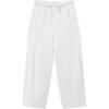 imageNoomelfish Girls Linen Wide Leg Baggy Pants Cute Loose Palazzo Harem Trouser with Pockets 512 YearsWhite