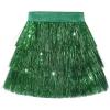 imageNoomelfish Girls Tinsel Fringe Skirt Sparkly Tassel Metallic Party Skirt512 YearsGreen