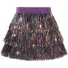 imageNoomelfish Girls Tinsel Fringe Skirt Sparkly Tassel Metallic Party Skirt512 YearsRainbow