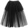 imageNoomlfish Girls High Low Long Tutu Skirts Kids Tulle Party Maxi Skirt 412 YearsBlack