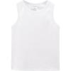 imageNoomelfish Girls Ribbed Racerback Tank Tops Cotton Cute Basic Dance Sleeveless Shirts 412 YearsWhite