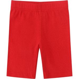 imageNoomelfish Girls Biker Ribbed Shorts Kides Cotton Kint Long Shorts 512 YearsRed