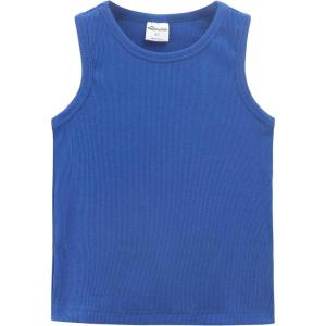 imageNoomelfish Girls Ribbed Racerback Tank Tops Cotton Cute Basic Dance Sleeveless Shirts 412 YearsRoyal