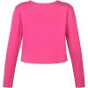 imageNoomelfish Girls Long Sleeve Crop Tops Kids Cute Dance Cropped TShirts 514 Years 512 YearsHot Pink