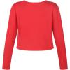 imageNoomelfish Girls Long Sleeve Crop Tops Kids Cute Dance Cropped TShirts 514 Years 512 YearsRed