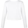 imageNoomelfish Girls Long Sleeve Crop Tops Kids Cute Dance Cropped TShirts 514 Years 512 YearsWhite
