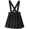 imageNoomelfish Girls Suspender Skater Skirt Stretchy Cotton Flared Overall Dress 412 YearsBlack