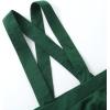 imageNoomelfish Girls Suspender Skater Skirt Stretchy Cotton Flared Overall Dress 412 YearsDark Green
