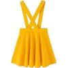 imageNoomelfish Girls Suspender Skater Skirt Stretchy Cotton Flared Overall Dress 412 YearsGold Yellow