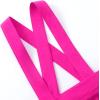 imageNoomelfish Girls Suspender Skater Skirt Stretchy Cotton Flared Overall Dress 412 YearsHot Pink