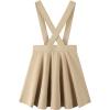 imageNoomelfish Girls Suspender Skater Skirt Stretchy Cotton Flared Overall Dress 412 YearsKhaki