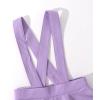 imageNoomelfish Girls Suspender Skater Skirt Stretchy Cotton Flared Overall Dress 412 YearsLight Purple