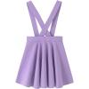 imageNoomelfish Girls Suspender Skater Skirt Stretchy Cotton Flared Overall Dress 412 YearsLight Purple