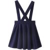 imageNoomelfish Girls Suspender Skater Skirt Stretchy Cotton Flared Overall Dress 412 YearsNavy Blue