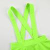 imageNoomelfish Girls Suspender Skater Skirt Stretchy Cotton Flared Overall Dress 412 YearsNeon Green
