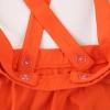 imageNoomelfish Girls Suspender Skater Skirt Stretchy Cotton Flared Overall Dress 412 YearsOrange