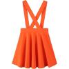 imageNoomelfish Girls Suspender Skater Skirt Stretchy Cotton Flared Overall Dress 412 YearsOrange