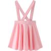 imageNoomelfish Girls Suspender Skater Skirt Stretchy Cotton Flared Overall Dress 412 YearsPink