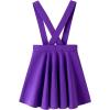imageNoomelfish Girls Suspender Skater Skirt Stretchy Cotton Flared Overall Dress 412 YearsPurple