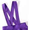 imageNoomelfish Girls Suspender Skater Skirt Stretchy Cotton Flared Overall Dress 412 YearsPurple