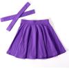 imageNoomelfish Girls Suspender Skater Skirt Stretchy Cotton Flared Overall Dress 412 YearsPurple