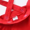 imageNoomelfish Girls Suspender Skater Skirt Stretchy Cotton Flared Overall Dress 412 YearsRed