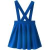 imageNoomelfish Girls Suspender Skater Skirt Stretchy Cotton Flared Overall Dress 412 YearsRoyal Blue