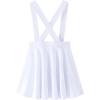 imageNoomelfish Girls Suspender Skater Skirt Stretchy Cotton Flared Overall Dress 412 YearsWhite