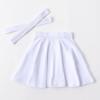 imageNoomelfish Girls Suspender Skater Skirt Stretchy Cotton Flared Overall Dress 412 YearsWhite