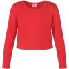 imageNoomelfish Girls Long Sleeve Crop Tops Kids Cute Dance Cropped TShirts 514 Years 512 YearsRed