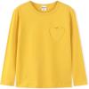 imageNoomelfish Girls Long Sleeve Heart Pocket TShirts Casual Cotton Tee Tops Blouse 512 YearsGold Yellow