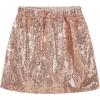 imageNoomelfish Girls Sparkly Sequin Skirt Kids Elastic Waist Mini Pencil Skirts 512 YearsChampagne