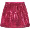 imageNoomelfish Girls Sparkly Sequin Skirt Kids Elastic Waist Mini Pencil Skirts 512 YearsHot Pink