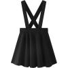 imageNoomelfish Girls Suspender Skater Skirt Stretchy Cotton Flared Overall Dress 412 YearsBlack