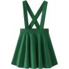 imageNoomelfish Girls Suspender Skater Skirt Stretchy Cotton Flared Overall Dress 412 YearsDark Green