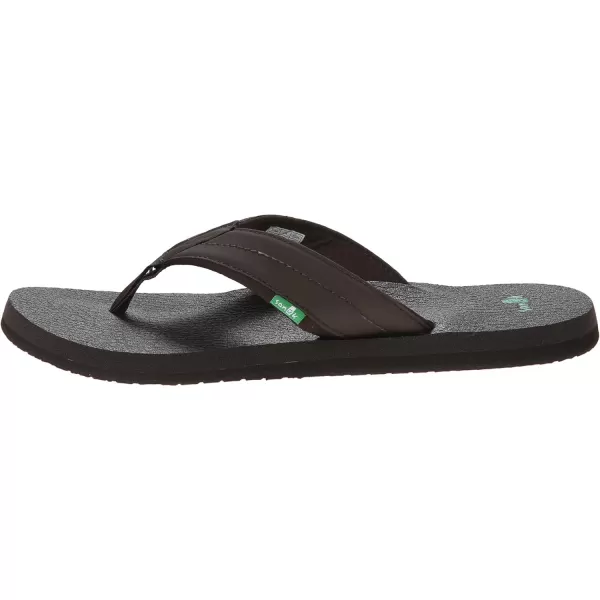 Sanuk Mens Beer Cozy 2 FlipFlopDark Brown
