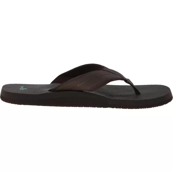Sanuk Mens Beer Cozy 2 FlipFlopDark Brown
