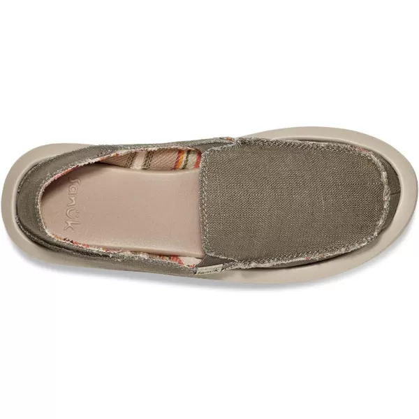 Sanuk Womens Donna Hemp Loafer FlatSmokey Olive