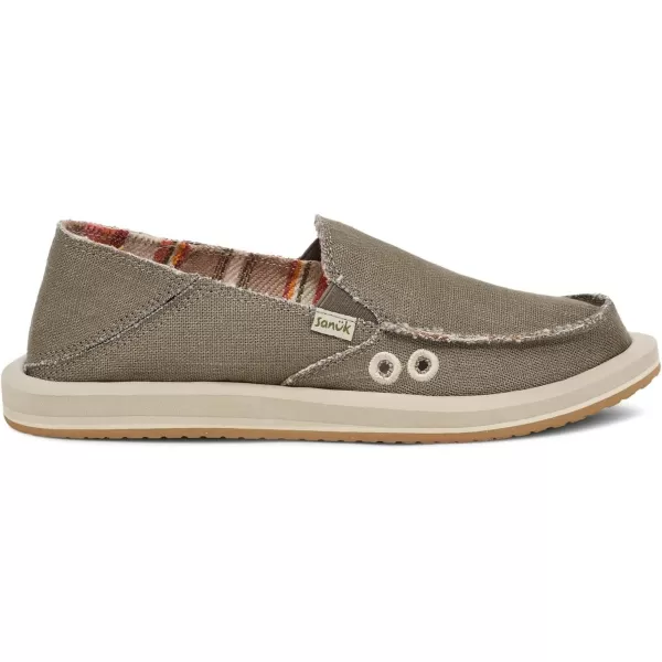 Sanuk Womens Donna Hemp Loafer FlatSmokey Olive