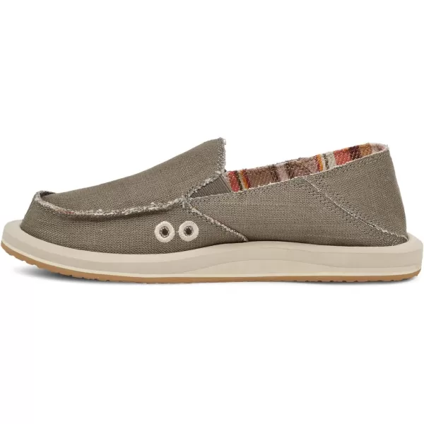 Sanuk Womens Donna Hemp Loafer FlatSmokey Olive